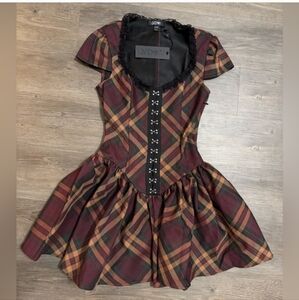 NWT Dolls Kill / Widow Plaid Mini Dress